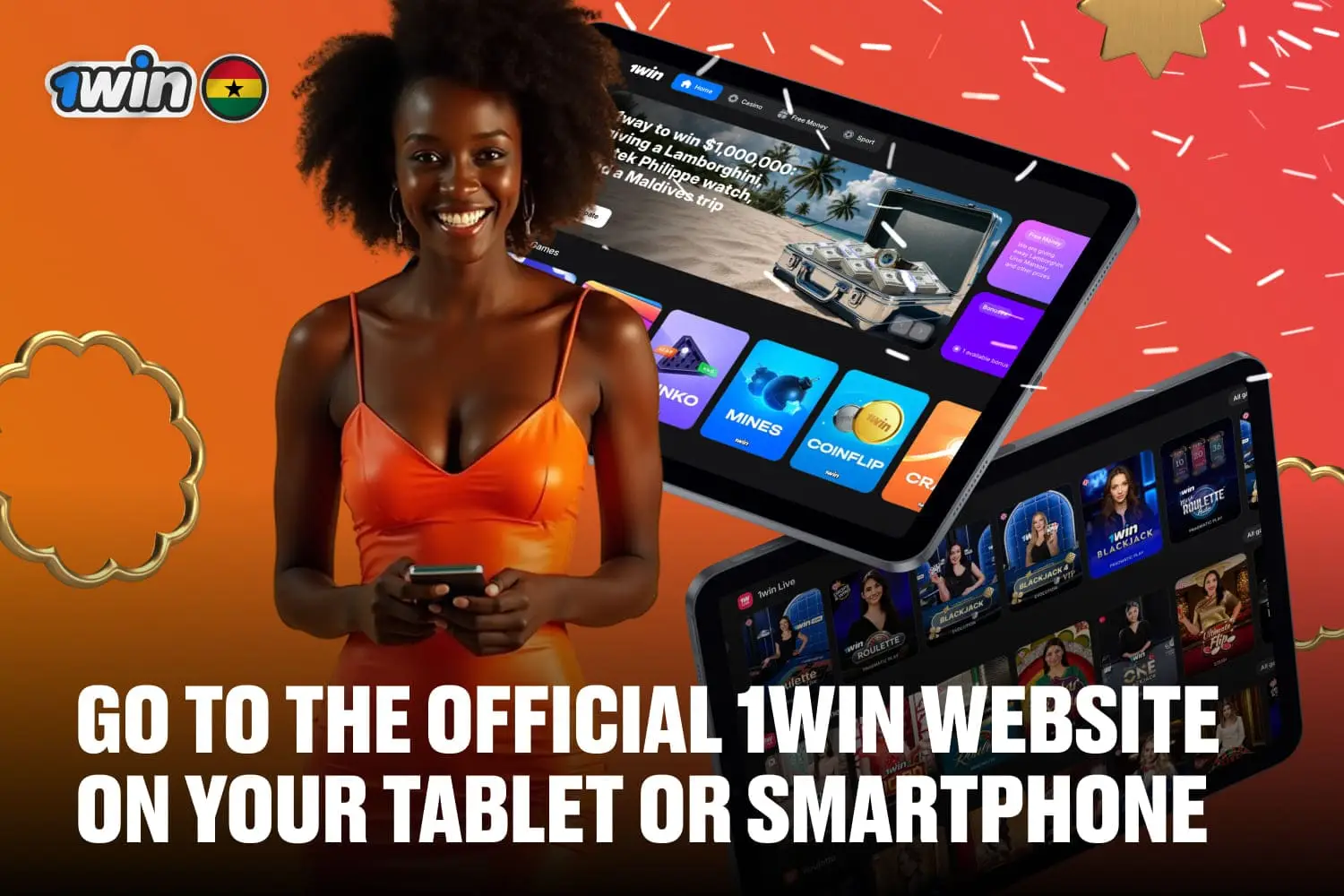 visit 1win website with safari